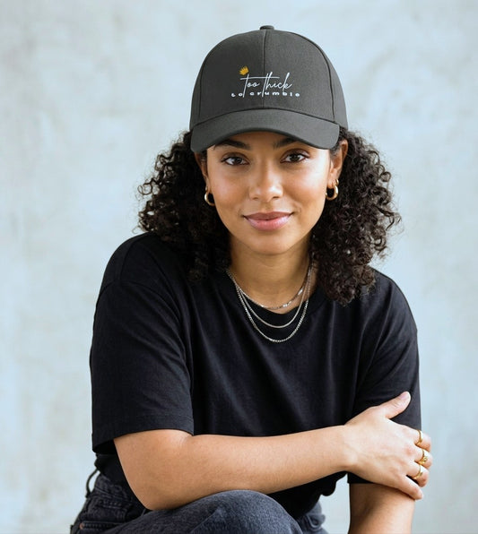 'too thick to crumble' adjustable cap